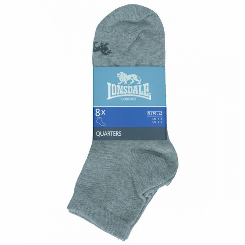 8-Pack Ankle Socks in Breathable Combed Cotton — Lonsdale