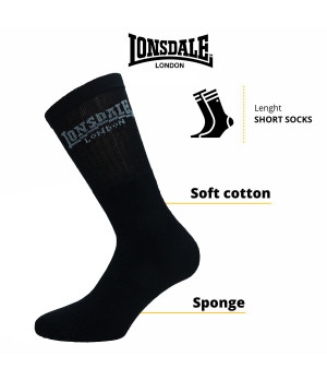 Chaussettes de tennis 10 paires — mi-mollet coton-éponge Lonsdale
