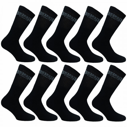 Tennis socks 10-pack — mid-calf cotton-terry Lonsdale