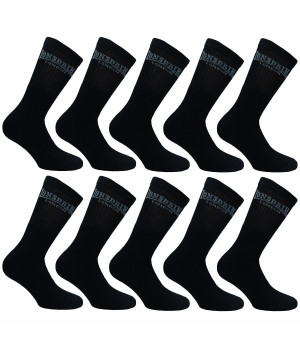 Tennis socks 10-pack — mid-calf cotton-terry Lonsdale