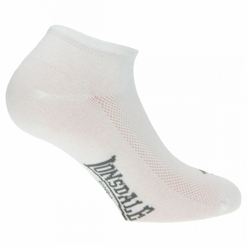 Unsichtbare Socken 3er-Pack aus Baumwoll-Piqué, Anti-Rutsch-Bündchen — Lonsdale