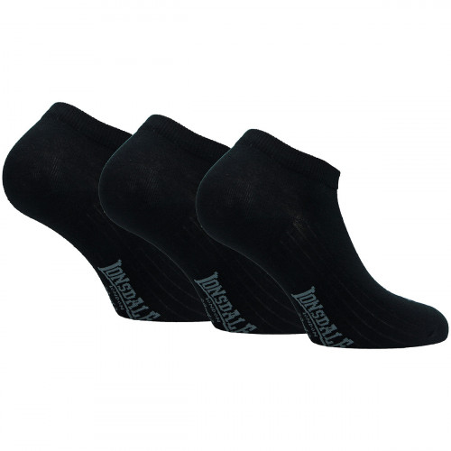 Lot de 3 chaussettes basses respirantes en coton peigné — Lonsdale