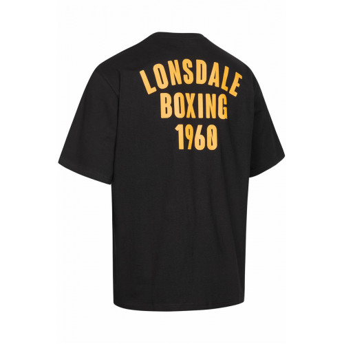 Men's black oversized t-shirt in combed cotton — Lonsdale