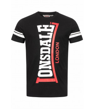 Camiseta hombre 100% algodón con logo vertical bicolor — Lonsdale