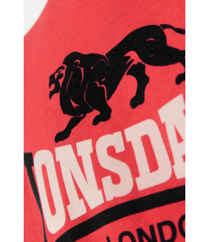 Camiseta hombre 100% algodón con estampado flocado bicolor — Lonsdale