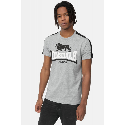 T-shirt homme manches courtes avec empiècements coton peigné 90% — Lonsdale