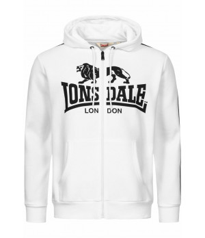 Felpa Uomo Lonsdale con Cappuccio e Zip - Tessuto Misto con Logo Centrale