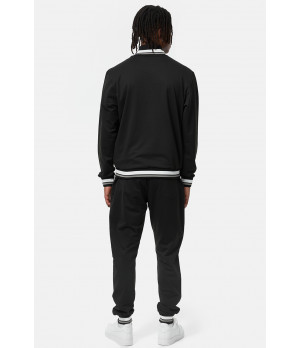 Men's plain jogging tracksuit — ribbed cuffs, zip and pockets, Lonsdale
