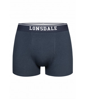 Boxers de algodón elástico, pack de 2 con pernera larga y elástico con logo — Lonsdale