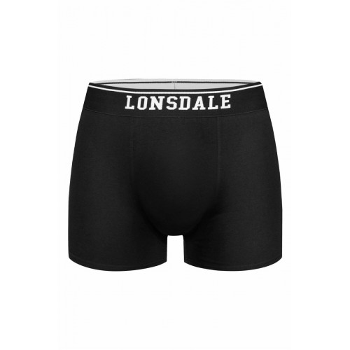 Boxer en coton stretch, lot de 2 mi-cuisses avec ceinture logotée — Lonsdale