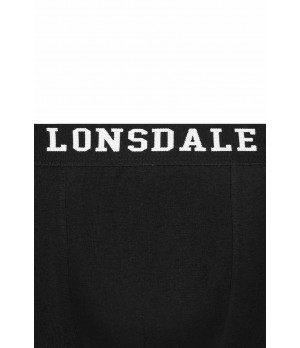 Boxer in cotone elasticizzato, 2 pezzi parigamba con elastico logato — Lonsdale