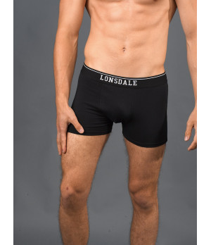 Boxer en coton stretch, lot de 2 mi-cuisses avec ceinture logotée — Lonsdale