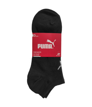 3-pack ankle socks — breathable cotton, Puma elastic cuff