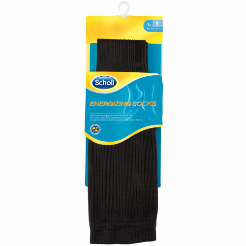 Calze a Compressione Graduata Leggera Uomo Scholl - 1 Paio Energizing Socks a Costine