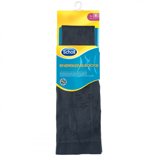 Calze a Compressione Graduata Leggera Donna Scholl - 1 Paio Energizing Socks con Microfantasia Fiori