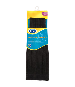 Calze a Compressione Graduata Leggera Donna Scholl - 1 Paio Energizing Socks Microfantasia  Nere