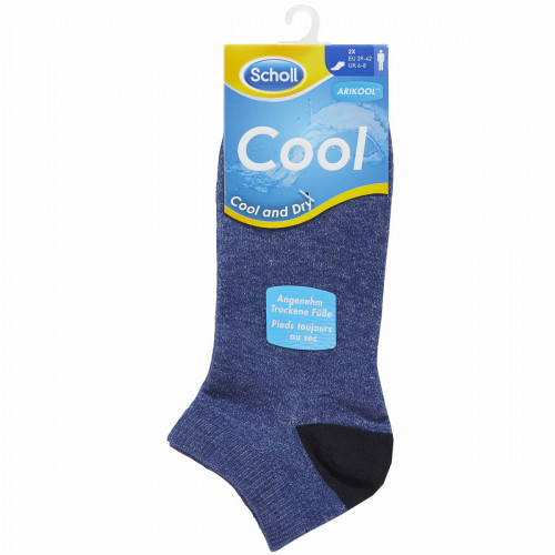 Calcetines Sneaker 2 pares, Foot-Fresh antiolor en algodón y lycra, bajos — Scholl