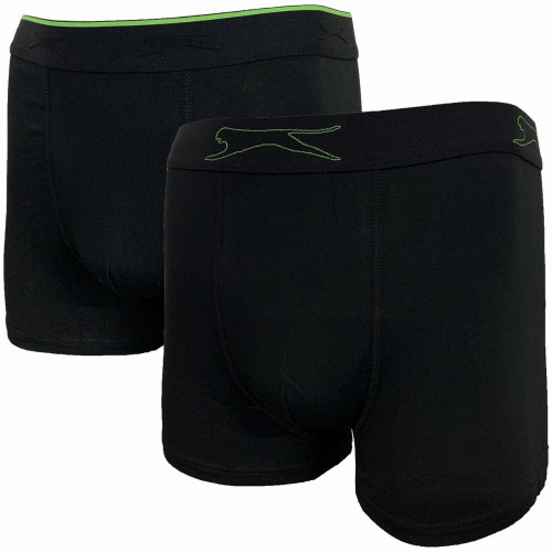 Boxer da Uomo Slazenger - 2 Pezzi in Cotone Elasticizzato Nero, Taglie M-XXL