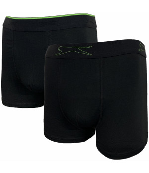 Boxer da Uomo Slazenger - 2 Pezzi in Cotone Elasticizzato Nero, Taglie M-XXL