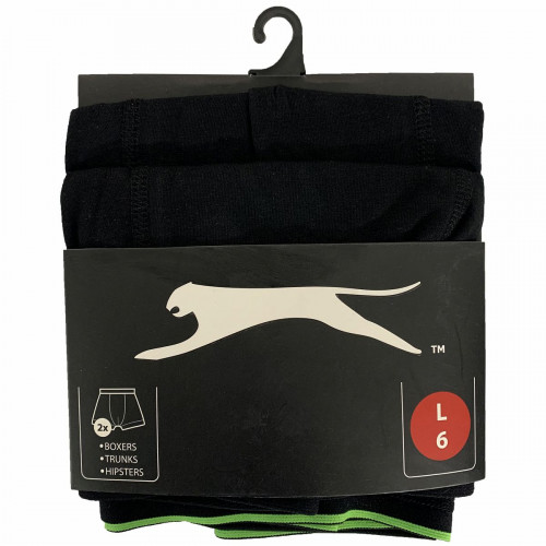 Boxer da Uomo Slazenger - 2 Pezzi in Cotone Elasticizzato Nero, Taglie M-XXL