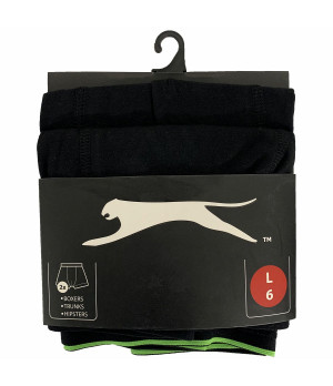 Boxer da Uomo Slazenger - 2 Pezzi in Cotone Elasticizzato Nero, Taglie M-XXL