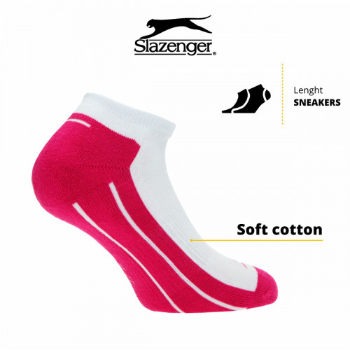 Calzini Sportivi da Donna Slazenger - 3 Paia in Cotone Traspirante con Soletta in Spugna, Altezza Caviglia