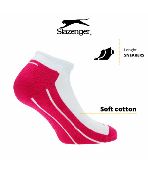 Calzini Sportivi da Donna Slazenger - 3 Paia in Cotone Traspirante con Soletta in Spugna, Altezza Caviglia