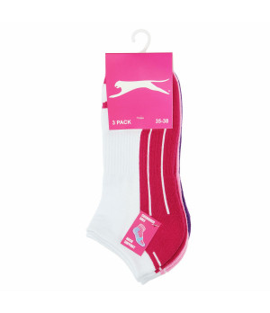 Calzini Sportivi da Donna Slazenger - 3 Paia in Cotone Traspirante con Soletta in Spugna, Altezza Caviglia