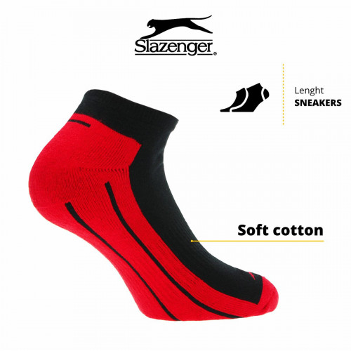 Calzini Sportivi da Uomo Slazenger - 3 Paia in Cotone Traspirante con Soletta in Spugna, Altezza Caviglia