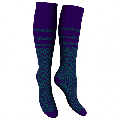 Calze lunghe donna 1 paio — fantasia stelle in caldo cotone — Zenzerò