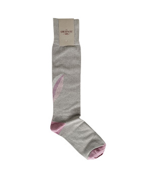 Women's long warm cotton socks 1 pair floral pattern one size 35/40 — Zenzerò