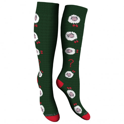 Calzini Donna Particolari Lunghi in Caldo Cotone con Motivo Pecorelle Zenzerò - Taglia Unica 35/40 in Vari Colori