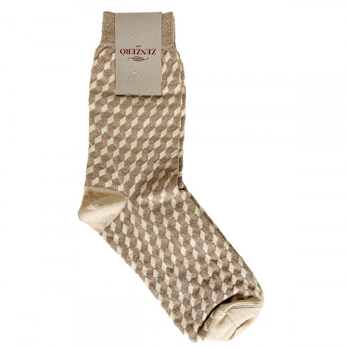 Chaussettes courtes en coton chaud — 1 paire, motif géométrique lurex Zenzerò