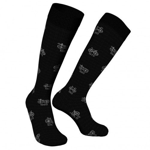 Chaussettes longues homme 1 paire en coton chaud motif vélos — Zenzerò