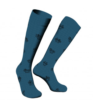 Men's long socks 1 pair in warm cotton bicycle pattern — Zenzerò