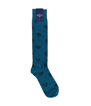 Chaussettes longues homme 1 paire en coton chaud motif vélos — Zenzerò