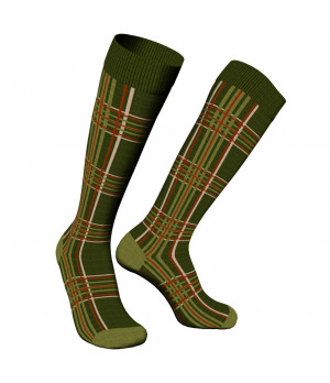 Calze lunghe uomo 1 paio — caldo cotone tartan Zenzerò