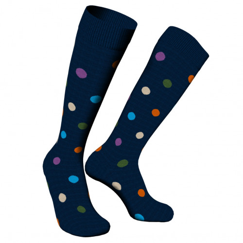 Chaussettes longues en Caldo Cotone 1 paire, motif à pois, taille 40/45 — Zenzerò