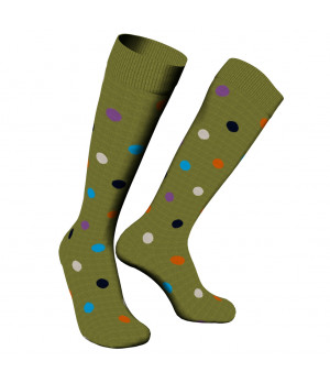 Long Warm Cotton Socks, 1 Pair, Polka Dot, Size 40/45 — Zenzerò