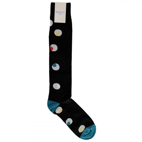 Calze Uomo Particolari Lunghe in Caldo Cotone con Fantasia Optical Speculare Zenzerò - Taglia Unica 40/45 in Vari Colori