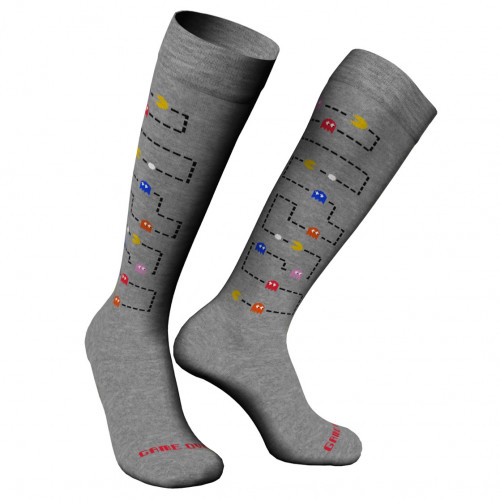 Lange Socken aus warmem Baumwollmix (1 Paar) — Pac-Man-Motiv, Einheitsgröße 40/45