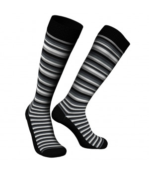 Calcetines largos de hombre 1 par, algodón cálido a rayas multicolor — Zenzerò