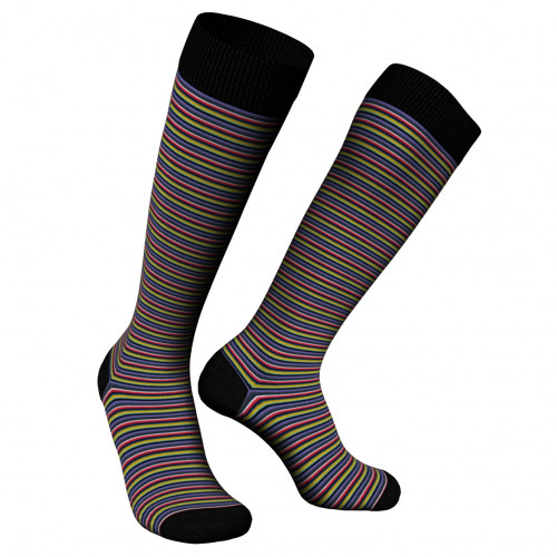 Calcetines largos de hombre con micro rayas en algodón térmico — Zenzerò