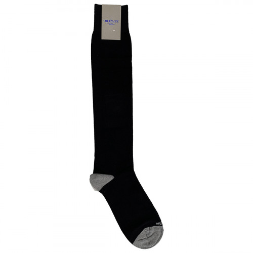 Men's long solid-color socks — 1 pair — warm cotton (EU 40-45) — Zenzerò