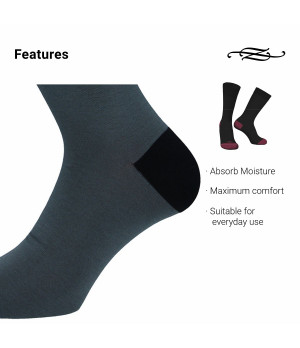 Herren-Sneakersocken 1 Paar, mercerisierte elastische Baumwolle Einheitsgröße 40/45 — ZENZERO' 1959