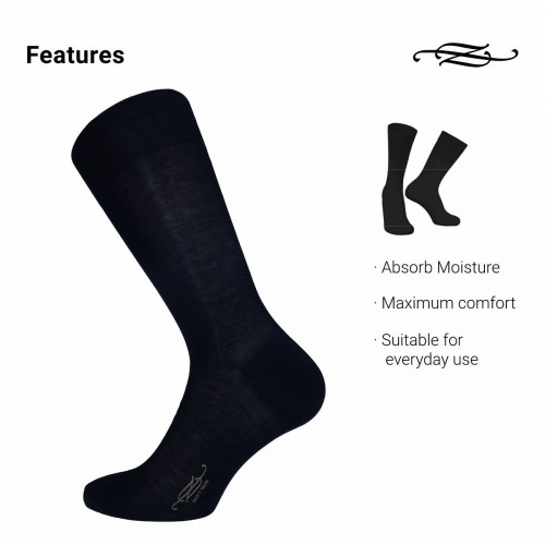 Kurze Herrensocken aus mercerisierter, angeschliffener Baumwolle — 1 Paar — weich und atmungsaktiv — Z ZENZERO' 1959