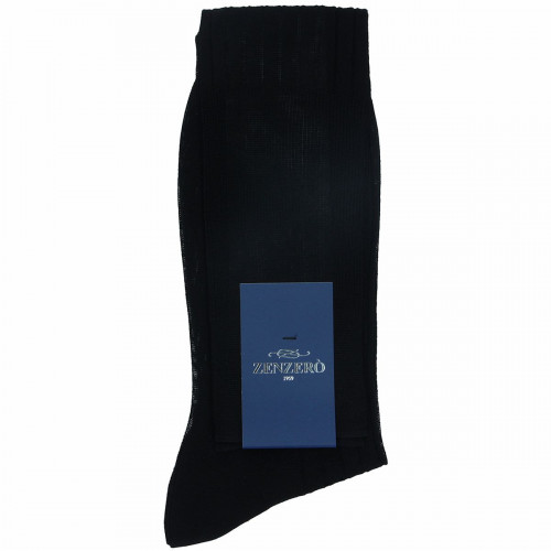 Calcetines largos de algodón mercerizado 1 par a canalé hasta la rodilla — Zenzerò