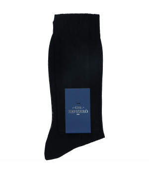 Calcetines largos de algodón mercerizado 1 par a canalé hasta la rodilla — Zenzerò