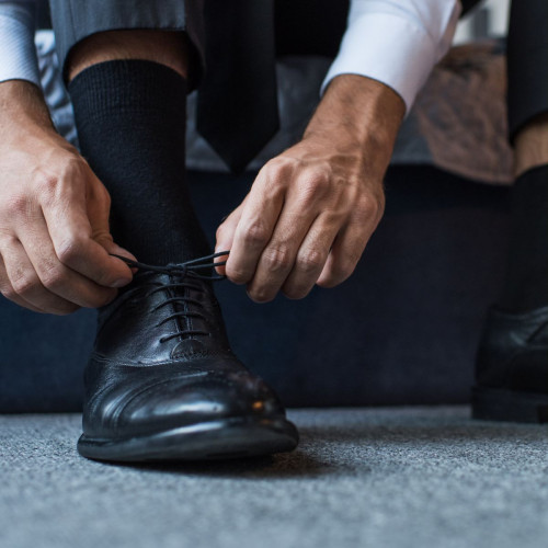 Calze Corte da Uomo in Cotone Mercerizzato a Costine Zenzerò - Tinta Unita In Vari Colori