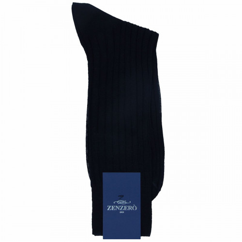 Calze corte in cotone mercerizzato 1 paio a costine, metà polpaccio — Zenzerò